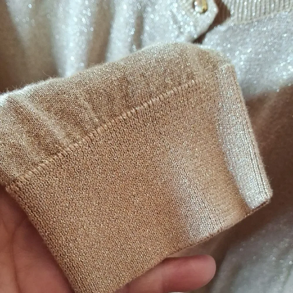 Talbots Gold Cardigan Sweater Soft Knit (Can027)